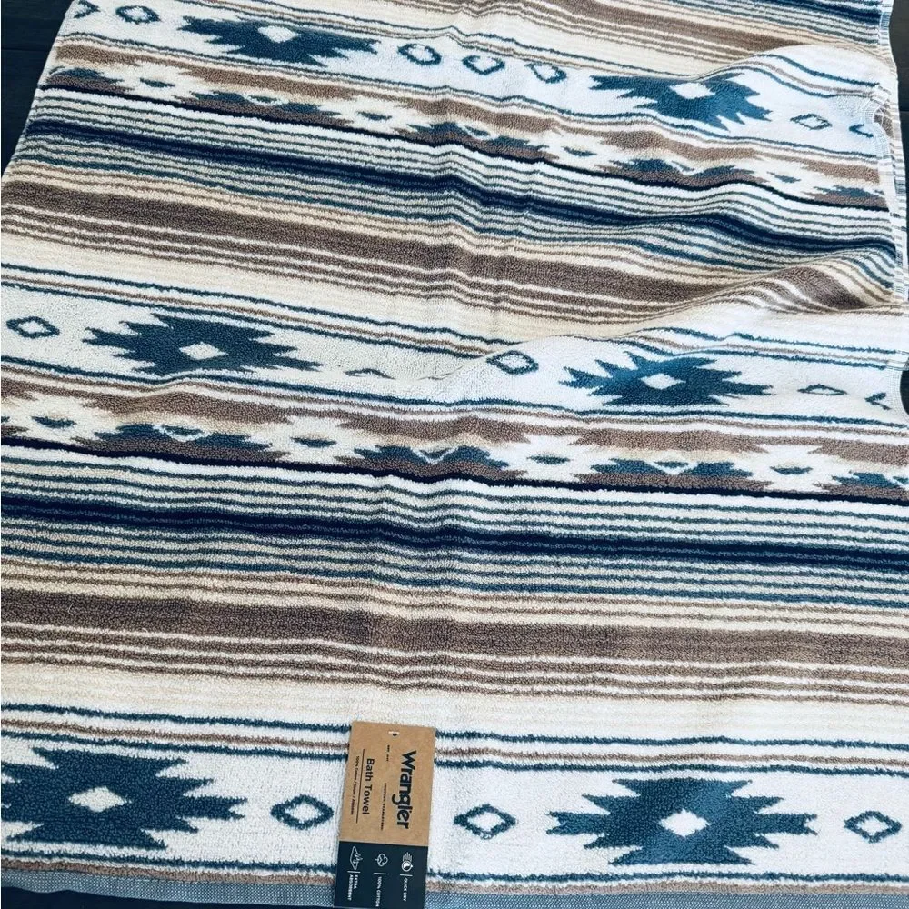 Wrangler Western Aztec Tribal Bath Towel